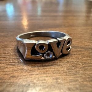 Sterling LOVE ring (as Is)